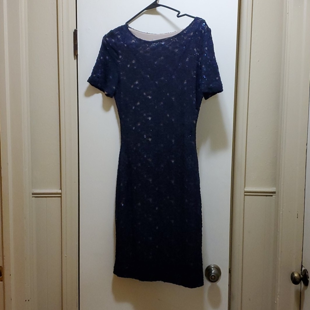 Navy blue lace dress
